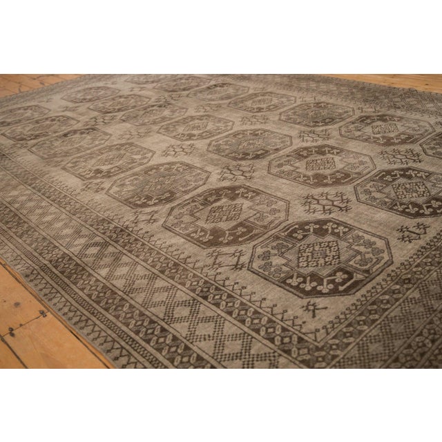 1960s Vintage Distressed Ersari Carpet - 7'11" x 11'5" For Sale - Image 5 of 12