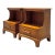 Vintage Pecan Wood Nightstands - Pair For Sale