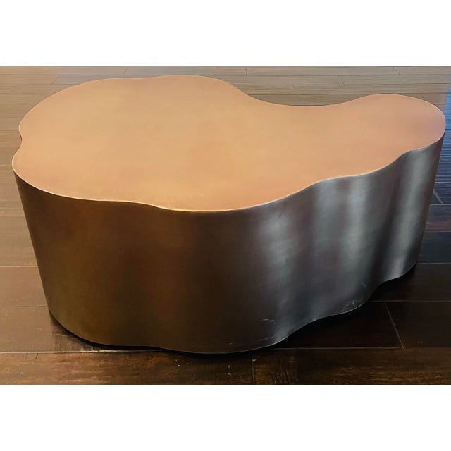 Brass Arteriors "Meadow" Organic Iron Coffee Table - Antique Brass For Sale - Image 8 of 10