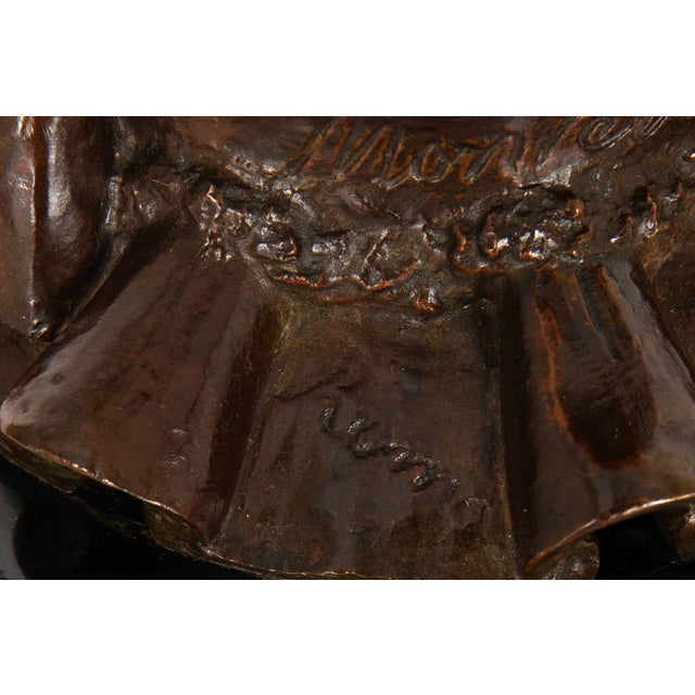 Italian Antique Bronze Sculpture "Genius of Franklin" by Giulio Monteverde For Sale - Image 13 of 18