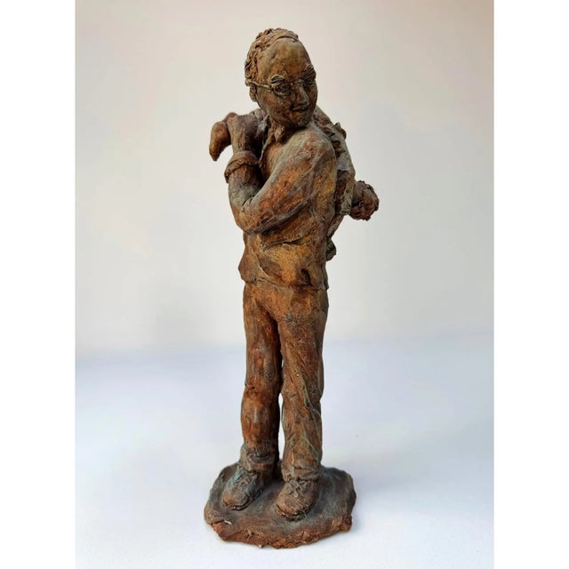 Contemporary Mid 20th Century Kay Henkel Figural Sculpture Signed Ceramic Patinated Expressionist Figure For Sale - Image 3 of 12