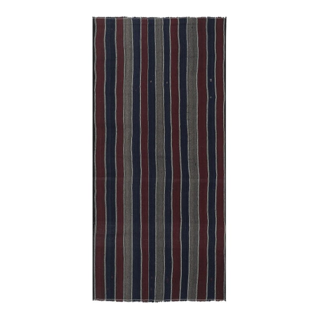 Turkish Organic Hemp Sisal Kilim Rug 5'8" X 11'9" For Sale