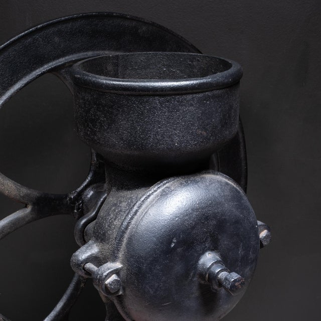 Wood 19th C. Cast Iron Coffee Grinder Model No. #8 For Sale - Image 7 of 9