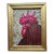 Vintage Decorative Oil Painting of Rooster on Canvas For Sale