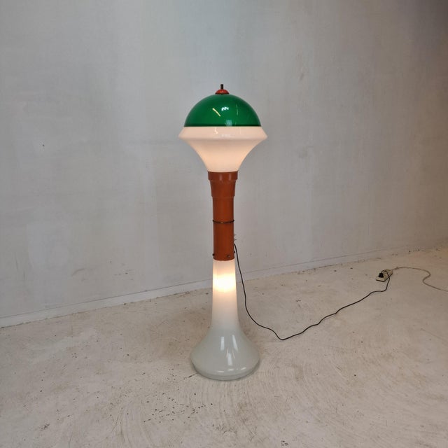Mid-Century Modern Mid-Century Italian Space Age Murano Glass Floor Lamp, 1970s For Sale - Image 3 of 13