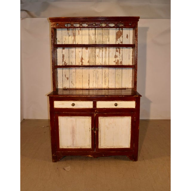 Rustic European 19th Century Irish Painted Cupboard For Sale - Image 3 of 13