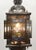 Bronze Moroccan Hall Lantern Light Fixture With Multi-Color Glass Moorish Style For Sale - Image 8 of 13