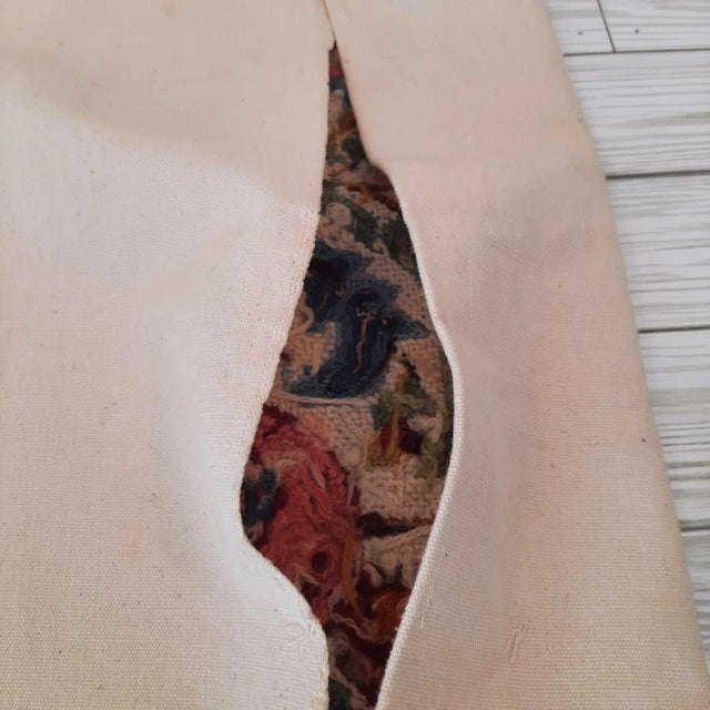 Mid 20th Century Vintage Needlepoint Pillow Cover Textile For Sale - Image 5 of 6