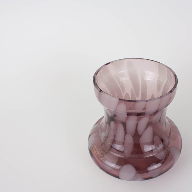 Vintage Portuguese Amethyst Art Glass Vase, 1960s For Sale - Image 6 of 16