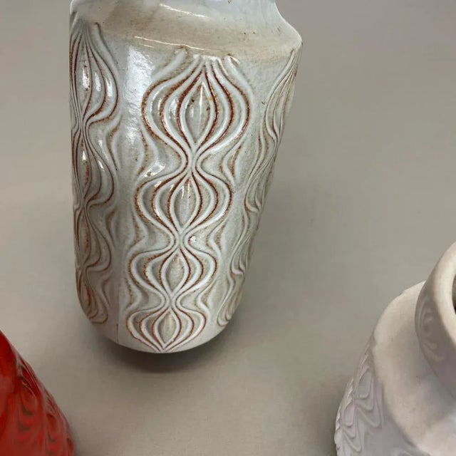 Pottery Fat Lava Vases from Scheurich, Germany, 1970s, Set of 3 For Sale - Image 14 of 18