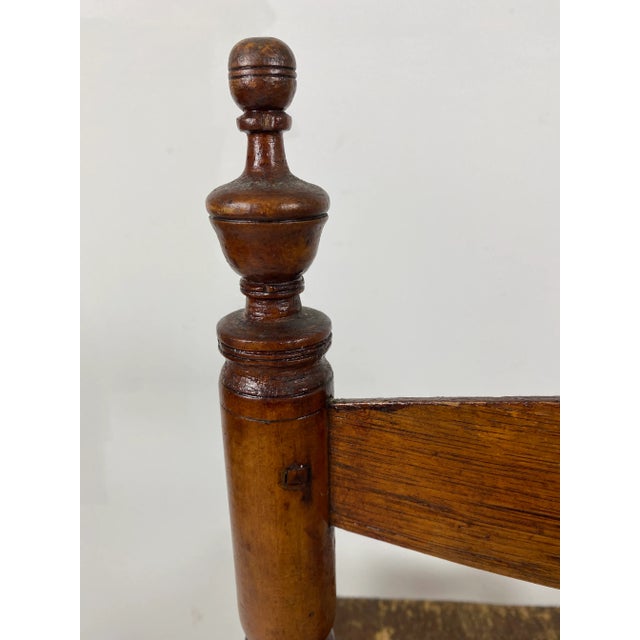 Antique Bergen County New Jersey Ladderback Side Chair For Sale - Image 10 of 13