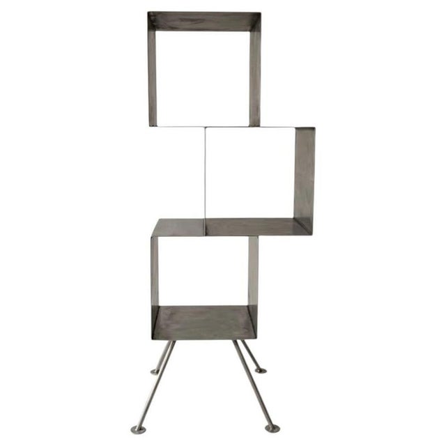 Silver Rubik Module 2 Vertical Structure in Stainless Steel by Metalmorphosis Studio For Sale - Image 8 of 8