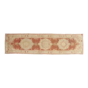 Early 20th Century Antique Oushak Turkish Runner Rug
