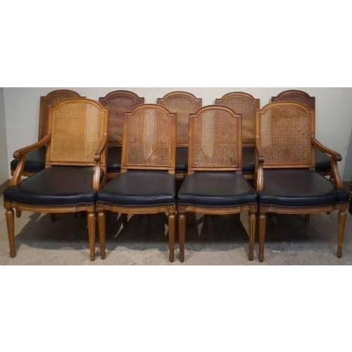 Vintage Henredon Cane Back Dining Chairs Set of 8 Chairish