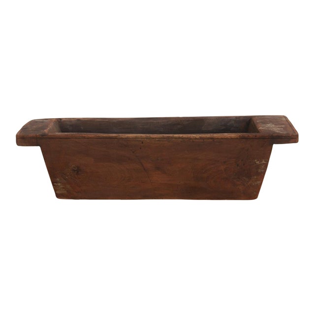 Rustic Farmhouse Handcarved Trough Planter For Sale