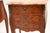 Antique French Inlaid Parquetry Marble Top Bedside Chests, 1900, Set of 2 For Sale - Image 10 of 11