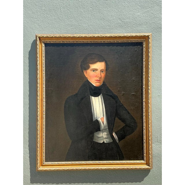 Vintage Framed Classical Gentleman Portrait For Sale - Image 12 of 12