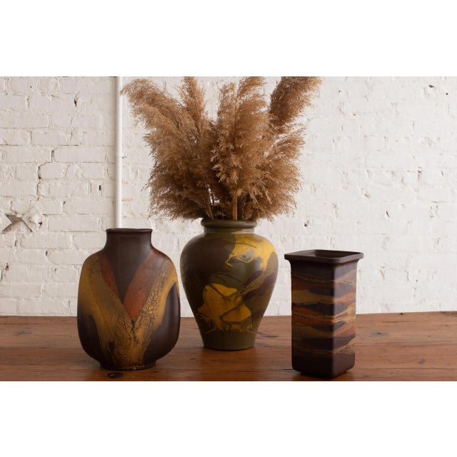 Royal Haeger “Earth Wrap” Geometric Form Vase For Sale - Image 10 of 11