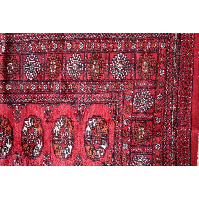 1960s, Handmade Vintage Turkmen Ersari Rug 4.2' X 4.6' For Sale - Image 16 of 16
