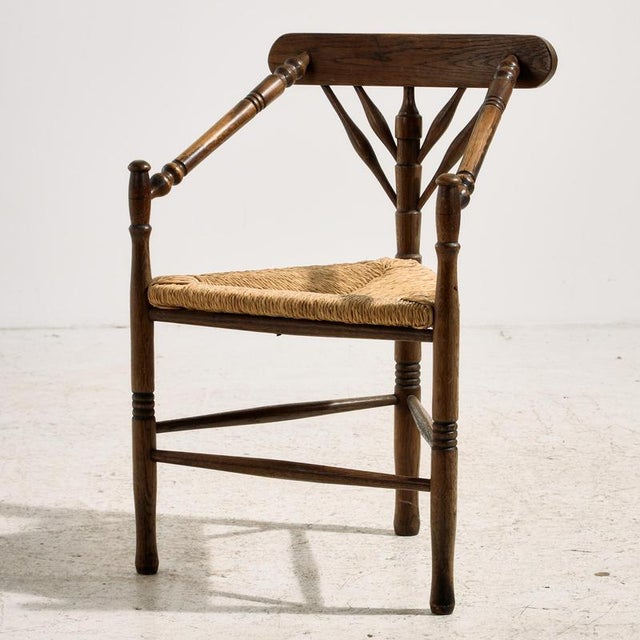 Oak 3-Legged Armchair, 1930s For Sale - Image 17 of 17