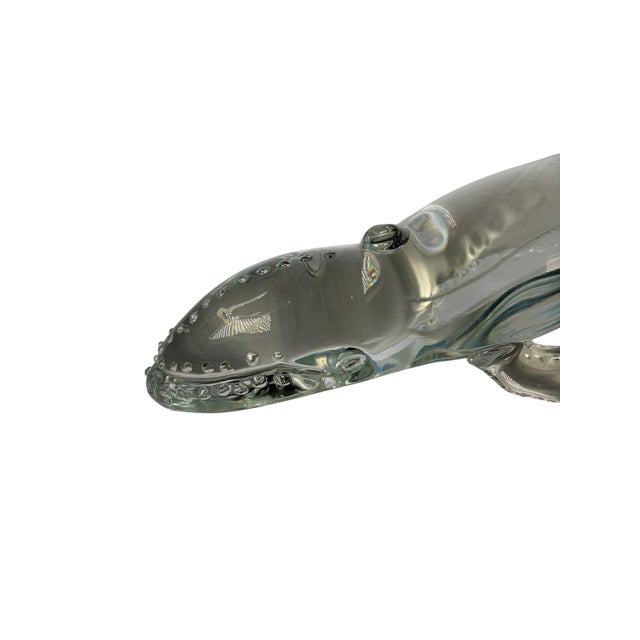 Large Vintage Crystal Whale Sculpture For Sale - Image 10 of 15