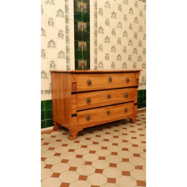 Biedermeier Cherry Chest of Drawers, 1850s For Sale - Image 6 of 13