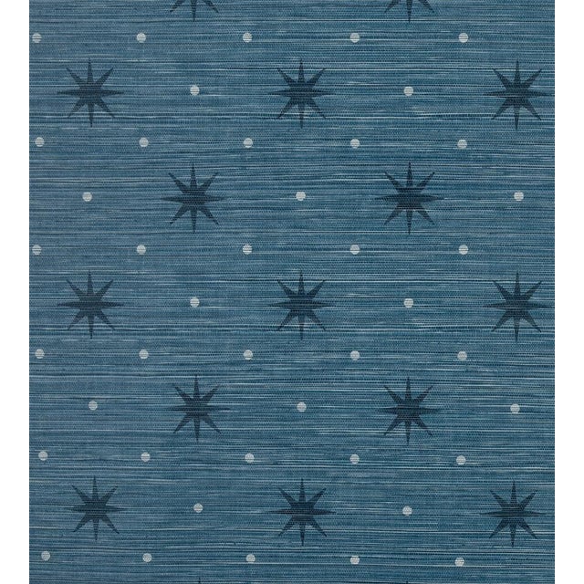 Contemporary Hinson for The House of Scalamandré Big Trixie Wallcovering, Navy For Sale - Image 3 of 3