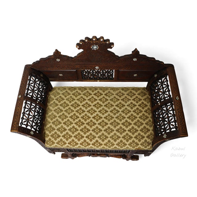 Vintage Moorish Bench Chair, 1920s For Sale - Image 13 of 18