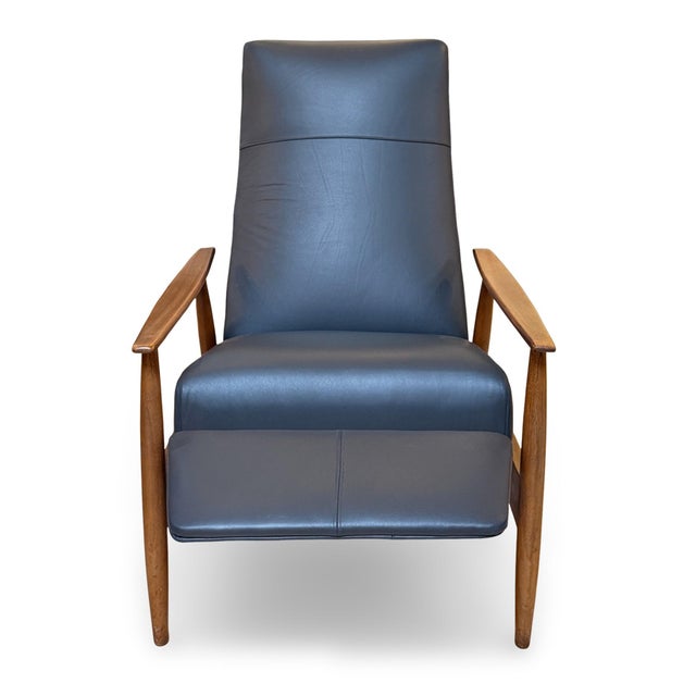 1960s Attributed to Milo Baughman Recliner 74 for Thayer Coggin With New Leather Upholstery For Sale - Image 10 of 17