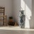 2020s Handmade Ceramic Imperial Palace Vase (60cm) Classic White Symmetrical Saz-Hatai Pattern For Sale - Image 5 of 12
