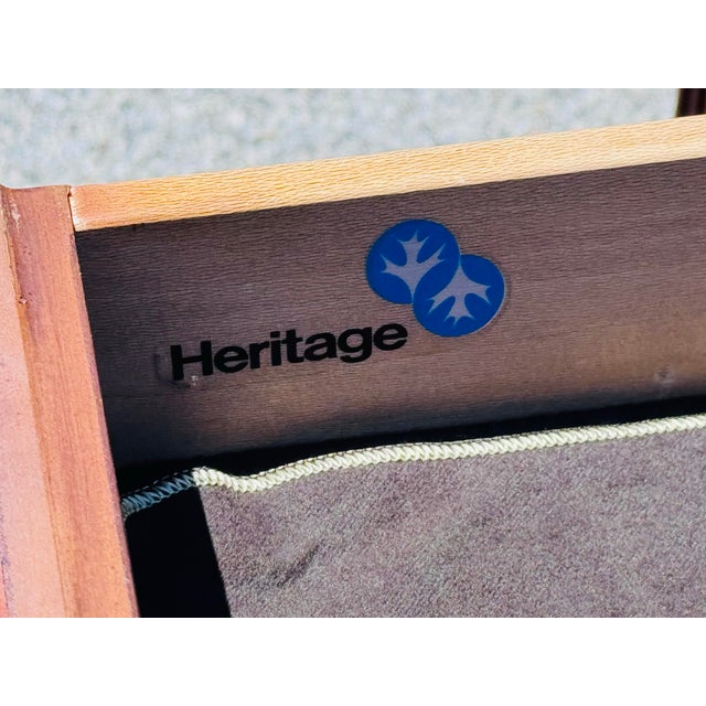 Wood Vintage 1960s Drexel Heritage Mahogany Dry Bar Server Cabinet For Sale - Image 7 of 12