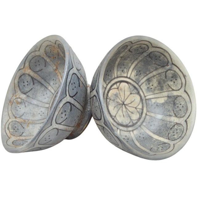 Antique Handmade Moroccan Ceramic Bowls - 2 Pieces For Sale - Image 9 of 10
