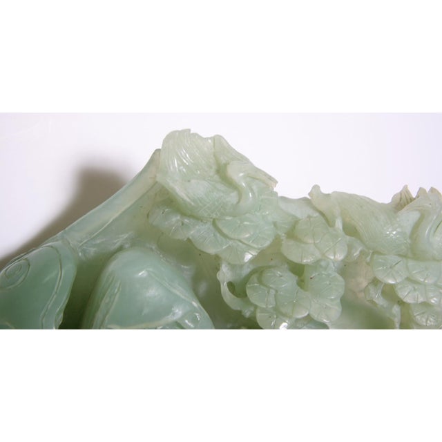 Gemstone Woman and Two Children Jade Sculpture, Unknown For Sale - Image 7 of 7