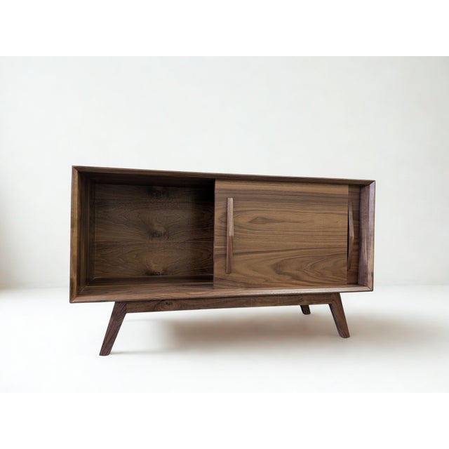 Mid-Century Modern Walnut Credenza For Sale - Image 4 of 6
