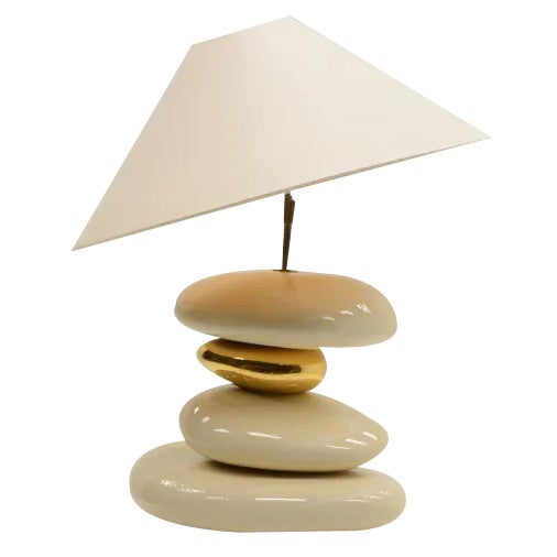 Large Pebble Table Lamp by François Chatain, France, 1980s For Sale