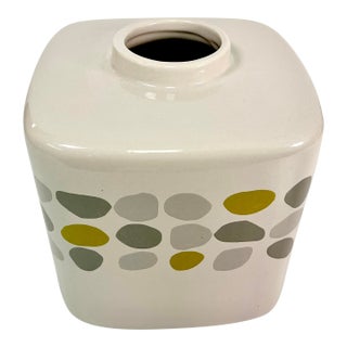 1990s Vintage Boho Chic Contemporary Ceramic Tissue Box Cover. For Sale