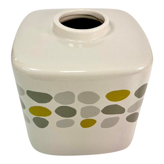 1990s Vintage Boho Chic Contemporary Ceramic Tissue Box Cover. For Sale