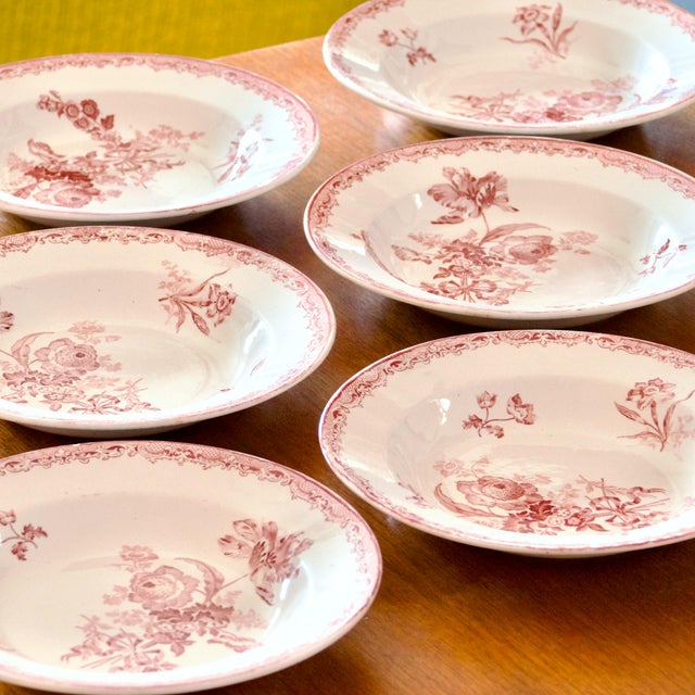 Gustavian (Swedish) 19th Century French Plates from Sarreguemines, Set of 6 For Sale - Image 3 of 8