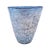 Set of Four Hand-Blown Frit Glass Tumblers in Blue and White For Sale - Image 11 of 14