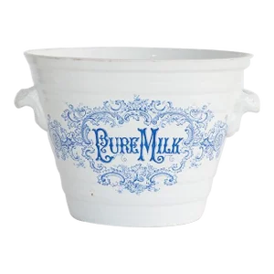 Early 19th Century "Pure Milk" Ironstone Dairy Pail