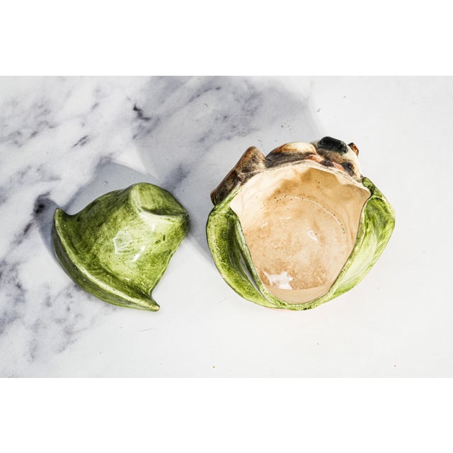 Wonderful Antique Bulldog Humidor Jar Ceramic Figural Tobacco Jar English Dog Head Lidded Jar Vintage Tobacciana For Sale - Image 11 of 14