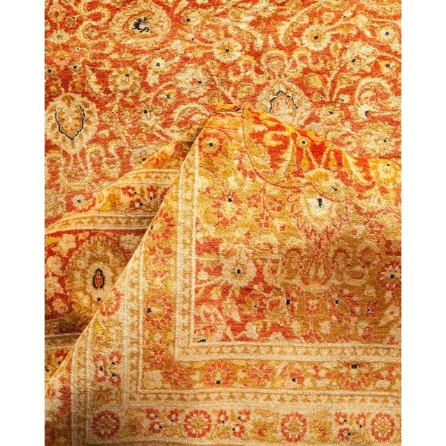 Textile Mogul Collection Hand-Knotted Area Rug - Orange Collection 6' 2" X 9' 7" For Sale - Image 7 of 10