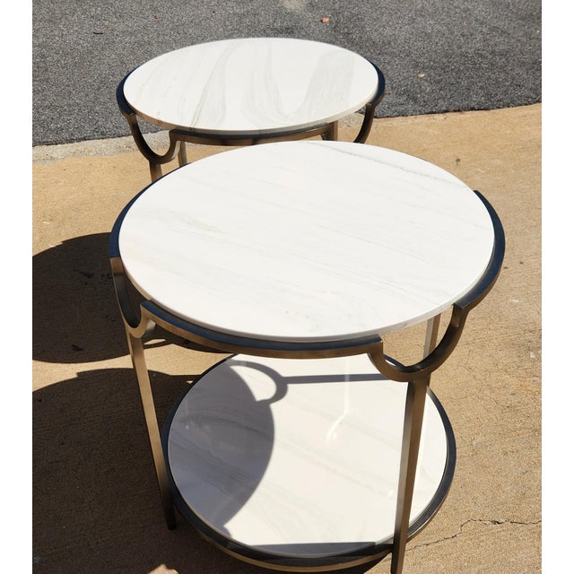 2010s 2 X Bernhardt Morello Side Tables For Sale - Image 5 of 10