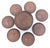 Mid 20th Century Mid 20th Century Carved Teak Wood Beverage Coasters, Set of 7 For Sale - Image 5 of 13