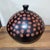Jose Sosa Chulucanas Peru Pottery Vase 10" Signed Black Terracotta Polka Dot Art This striking sphere-shaped vase is a...
