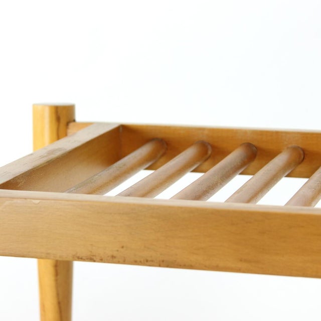 Mid-Century Modern Vintage Plant Holder in Oak, 1960s For Sale - Image 3 of 8