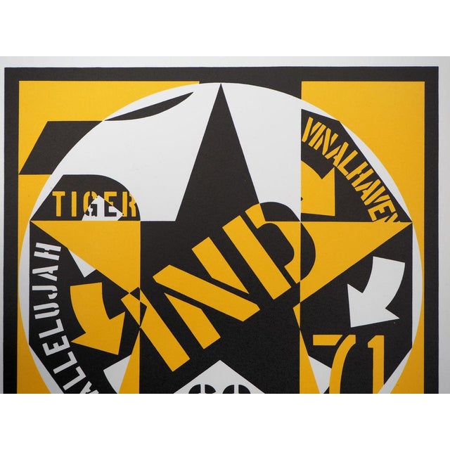 Robert INDIANA (1928-2018) Self-portrait 69 Original color lithograph On Vellum 24 x 31 cm Printed in the Mourlot...