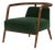 Essex Green Fabric Chair by Javier Gomez For Sale