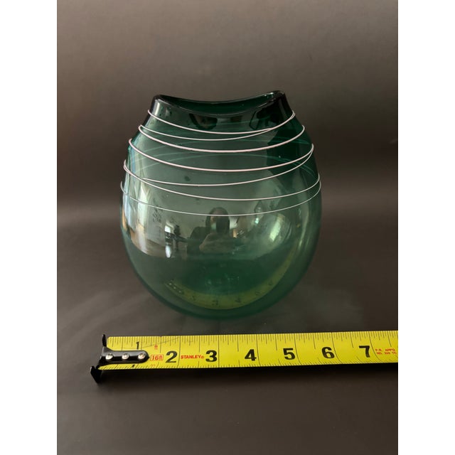 Authentic 1986 Tricia Allen Signed Australian Studio Art Glass Vase For Sale In New York - Image 6 of 6