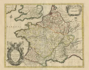 Antique Map of France by Mortier, 1710